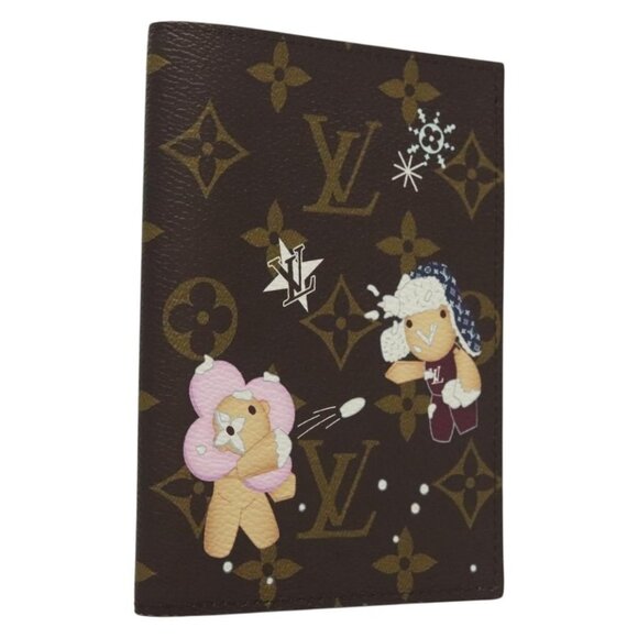 LOUIS VUITTON Christmas Vivienne Couverture Passport Passport Case Auth 132776M - Picture 1 of 16
